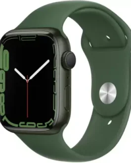 Apple Watch Series7 (GPS, 45mm) – Green Aluminium Case with Clover Sport Band  (Green Strap, Regular)