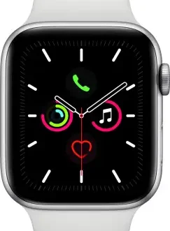 Apple Watch Series 5 GPS + Cellular  (White Strap, Regular)