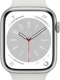 Apple Watch Series 8 GPS + Cellular with ECG app, Temperature sensor, Crash Detection  (White Strap, Regular)